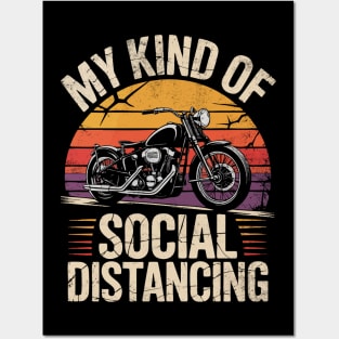 Social Distancing Biker Posters and Art